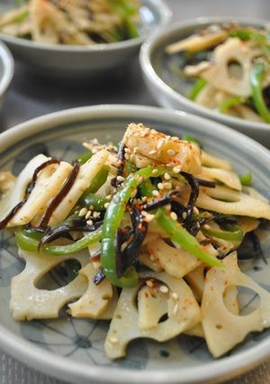 蓮根とピーマンの塩こぶきんぴら-レシピのメイン写真