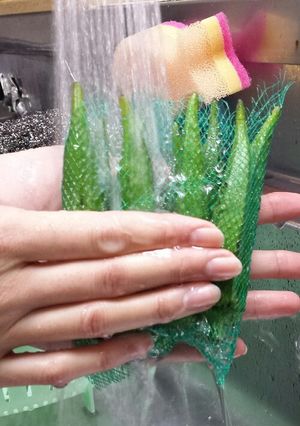 オクラの簡単下処理！水とネットのみ-レシピのメイン写真