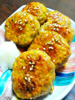 蓮根と大葉の甘辛つくね-レシピのメイン写真