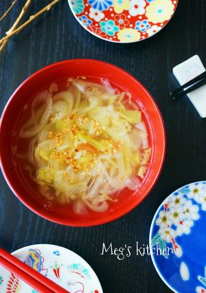 白菜と長ネギの和風梅肉スープ-レシピのメイン写真