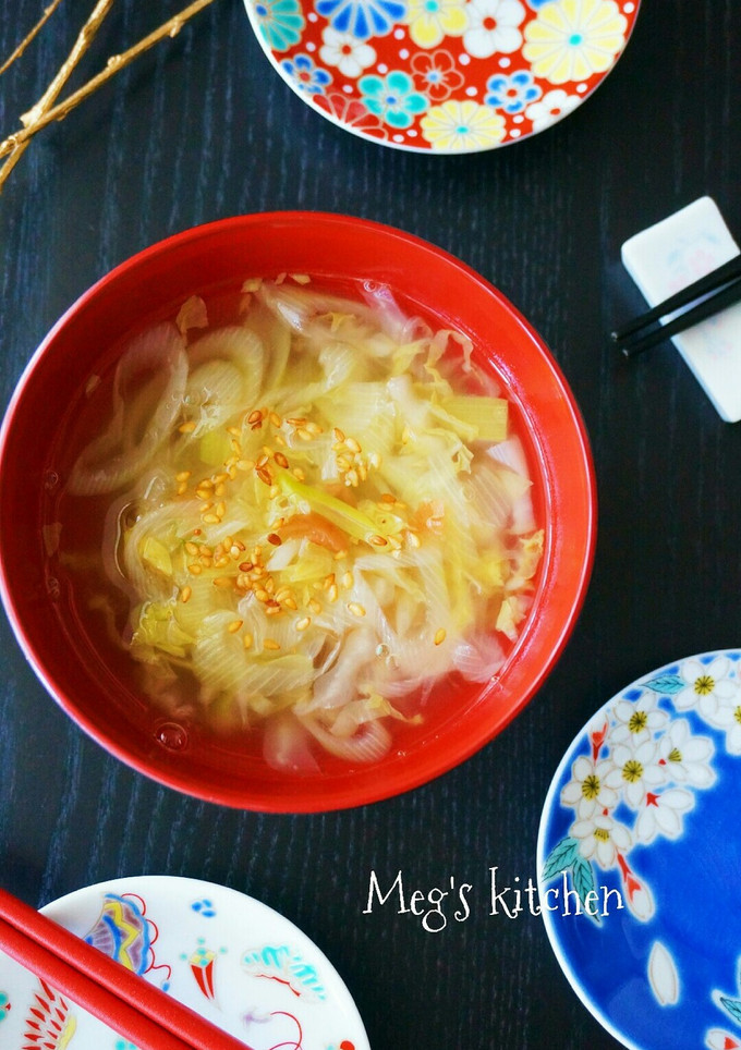 白菜と長ネギの和風梅肉スープ-レシピのメイン写真