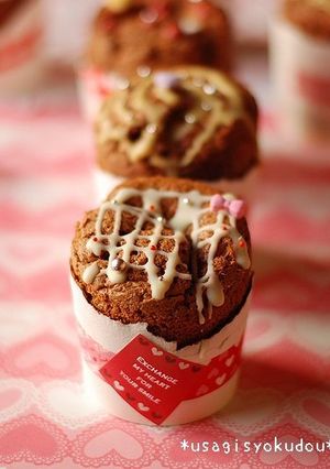 しっとりフワフワ～♬チョコカップシフォン-レシピのメイン写真