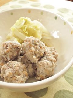 白菜とエビ味肉団子のフライパン蒸し-レシピのメイン写真