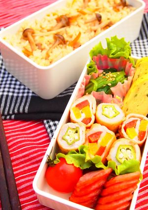 お弁当に！いろいろ野菜の豚肉巻き-レシピのメイン写真