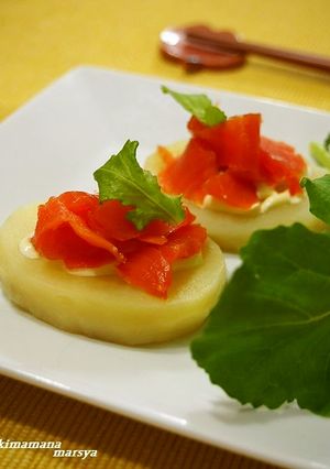 ☆スモークサーモンとポテトのカナッペ風☆-レシピのメイン写真