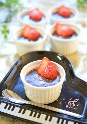 生チョコトッピングのとろける～♡プリン♪-レシピのメイン写真