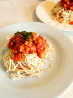 ヘルシー!大豆ミートのトマトソース-レシピのメイン写真