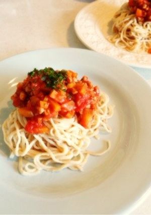 ヘルシー！大豆ミートのトマトソース-レシピのメイン写真