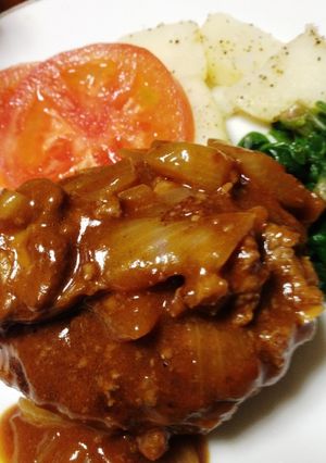 ハヤシソースで～♡煮込みハンバーグ♡-レシピのメイン写真