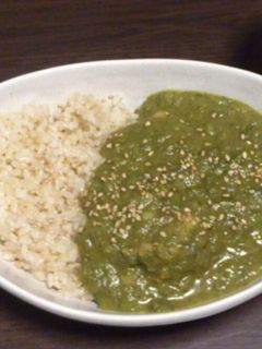 ダイエッターのためのホウレン草カレー-レシピのメイン写真