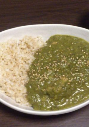 ダイエッターのためのホウレン草カレー-レシピのメイン写真
