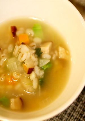 押し麦のスープ-レシピのメイン写真