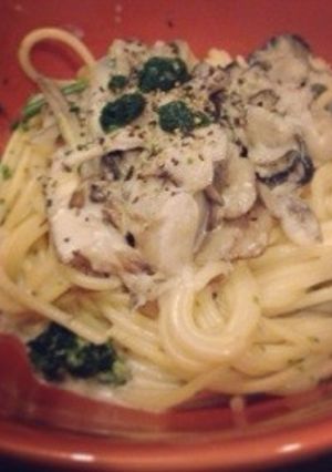 牡蠣と舞茸のクリームパスタ-レシピのメイン写真