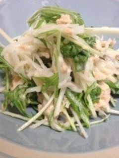 大根・水菜・ツナの簡単梅マヨサラダ-レシピのメイン写真