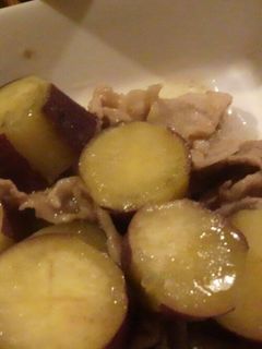 さつま芋と豚肉のはちみつ醤油煮-レシピのメイン写真