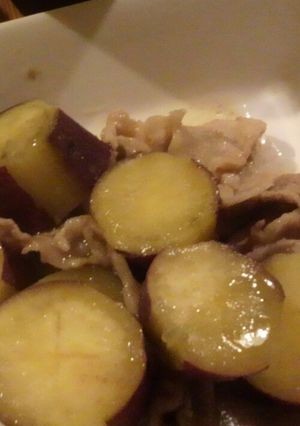 さつま芋と豚肉のはちみつ醤油煮-レシピのメイン写真