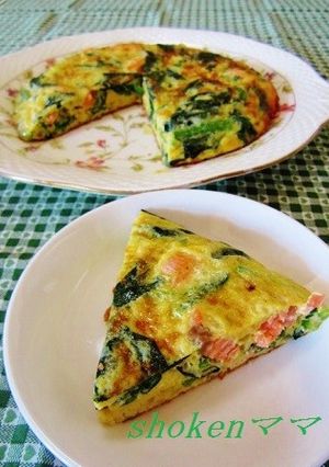 サーモンとほうれん草のスペイン風オムレツ-レシピのメイン写真