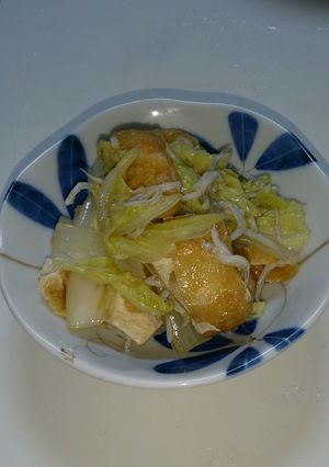 簡単！蒸し白菜と油揚げとしらす和え-レシピのメイン写真