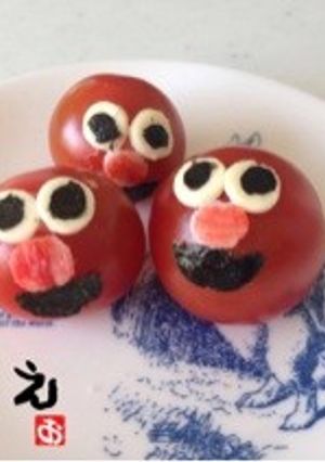 ミニトマトで…エルモ❤️-レシピのメイン写真