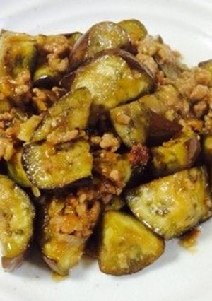 5分でできる！豚ミンチと茄子の焼肉風炒め-レシピのメイン写真