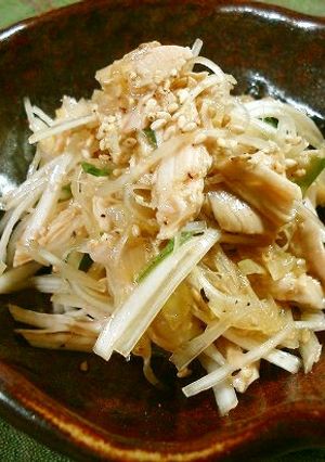 蒸し鶏のシャキシャキネギ和え-レシピのメイン写真