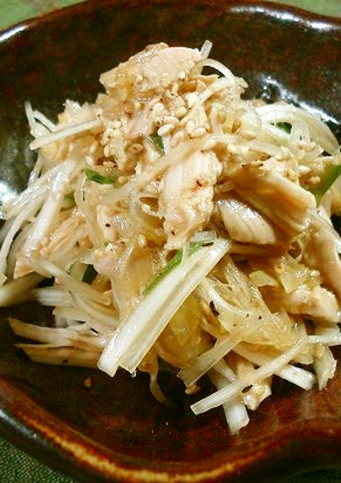 蒸し鶏のシャキシャキネギ和え-レシピのメイン写真