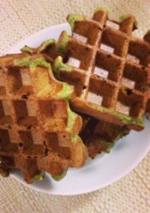 ほうれん草豆乳豆腐で健康ワッフル-レシピのメイン写真