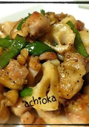 鶏と蓮根のめんつゆ炒め-レシピのメイン写真
