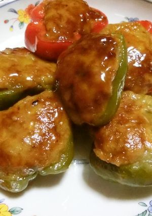 ☆和風味でふー入りピーマンの肉詰め☆-レシピのメイン写真