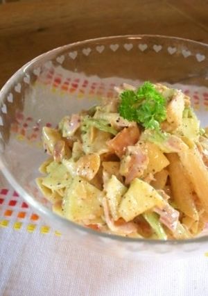 セロリ＆ハム＆林檎入りペンネサラダ-レシピのメイン写真