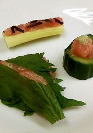 ネギトロと身近野菜で簡単おつまみ-レシピのメイン写真