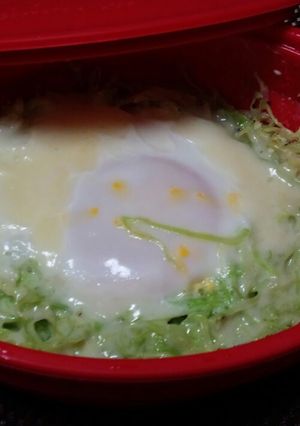 キャベツの巣ごもり卵-レシピのメイン写真