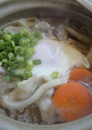豚バラとゴボウの鍋焼きうどん-レシピのメイン写真