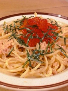 鮭といくらの親子パスタ-レシピのメイン写真