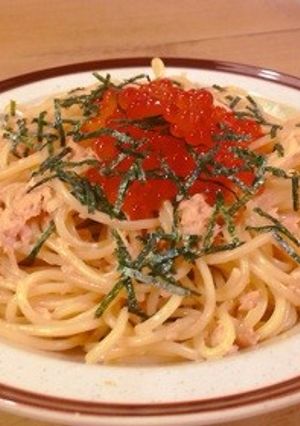 鮭といくらの親子パスタ-レシピのメイン写真