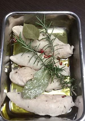 鶏ささみのハーブ蒸し-レシピのメイン写真