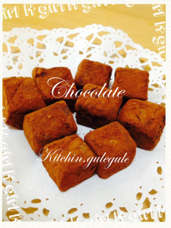 バレンタイン♡材料は3つだけ簡単生チョコ-レシピのメイン写真