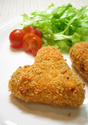 ハート型ポテトコロッケ-レシピのメイン写真