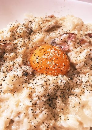 簡単☆牛乳でカルボナーラ風リゾット☆-レシピのメイン写真
