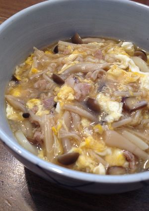 簡単♪ きのこたっぷり かきたまうどん-レシピのメイン写真