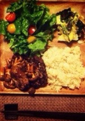 カフェ風煮込みハンバーグランチプレート-レシピのメイン写真