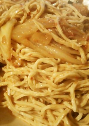 糖質制限！豆腐干糸のキムチヤキソバ-レシピのメイン写真