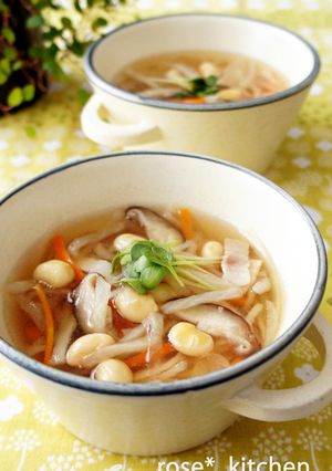 切干大根とお豆のヘルシースープ-レシピのメイン写真