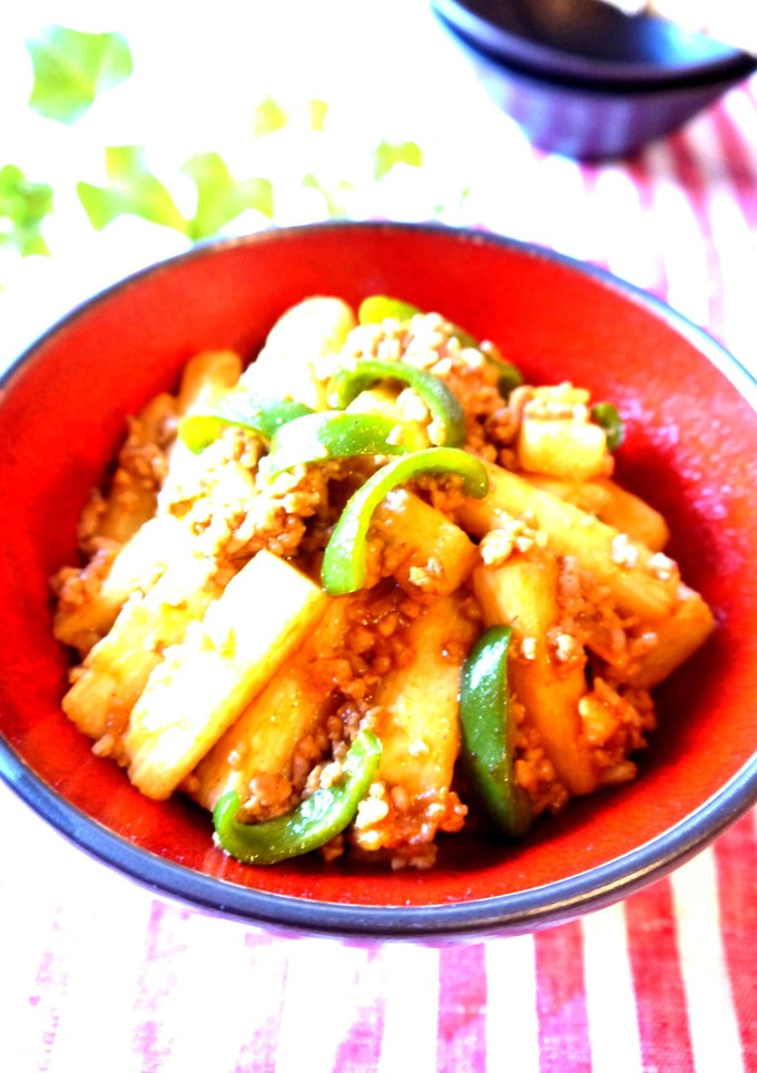 長芋と挽肉のカレー炒め♬-レシピのメイン写真