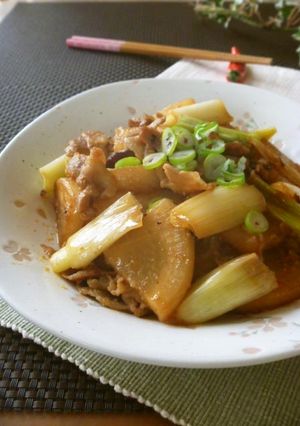 豚バラ大根と葱☆生姜甘辛味噌炒め-レシピのメイン写真