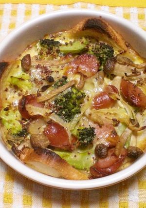 簡単！ごろごろ野菜のパンキッシュ♡-レシピのメイン写真