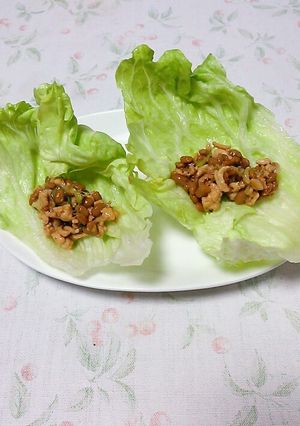 納豆レタス巻き-レシピのメイン写真