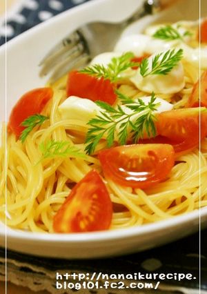 モッツァレラとトマトの和風パスタ-レシピのメイン写真