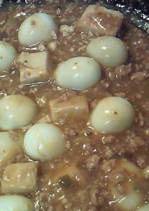 麻婆豆腐リメイク・麻婆うずら♪-レシピのメイン写真