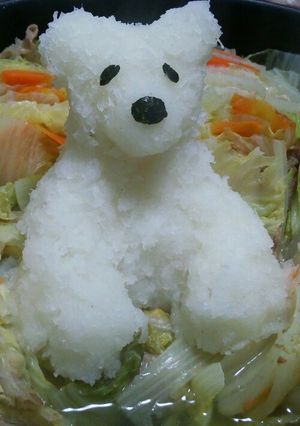 話題のシロクマ鍋♪作ってみました!-レシピのメイン写真
